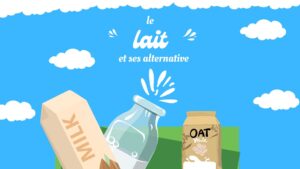 Infographie sur le lait de vache et le lait végétale